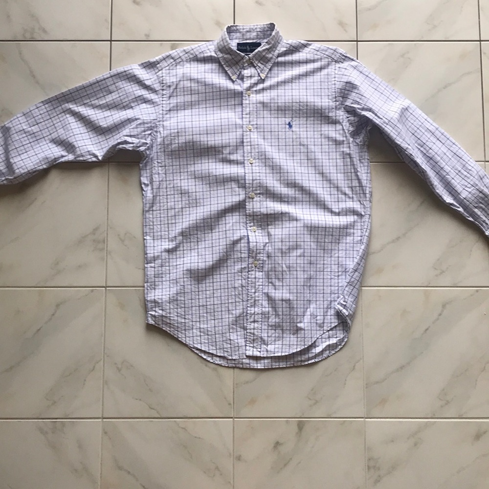 Patterned Polo Button Down Shirt